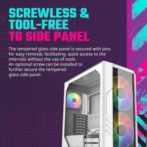 Cooler Master HAF 500 White E-ATX Mid Tower Case